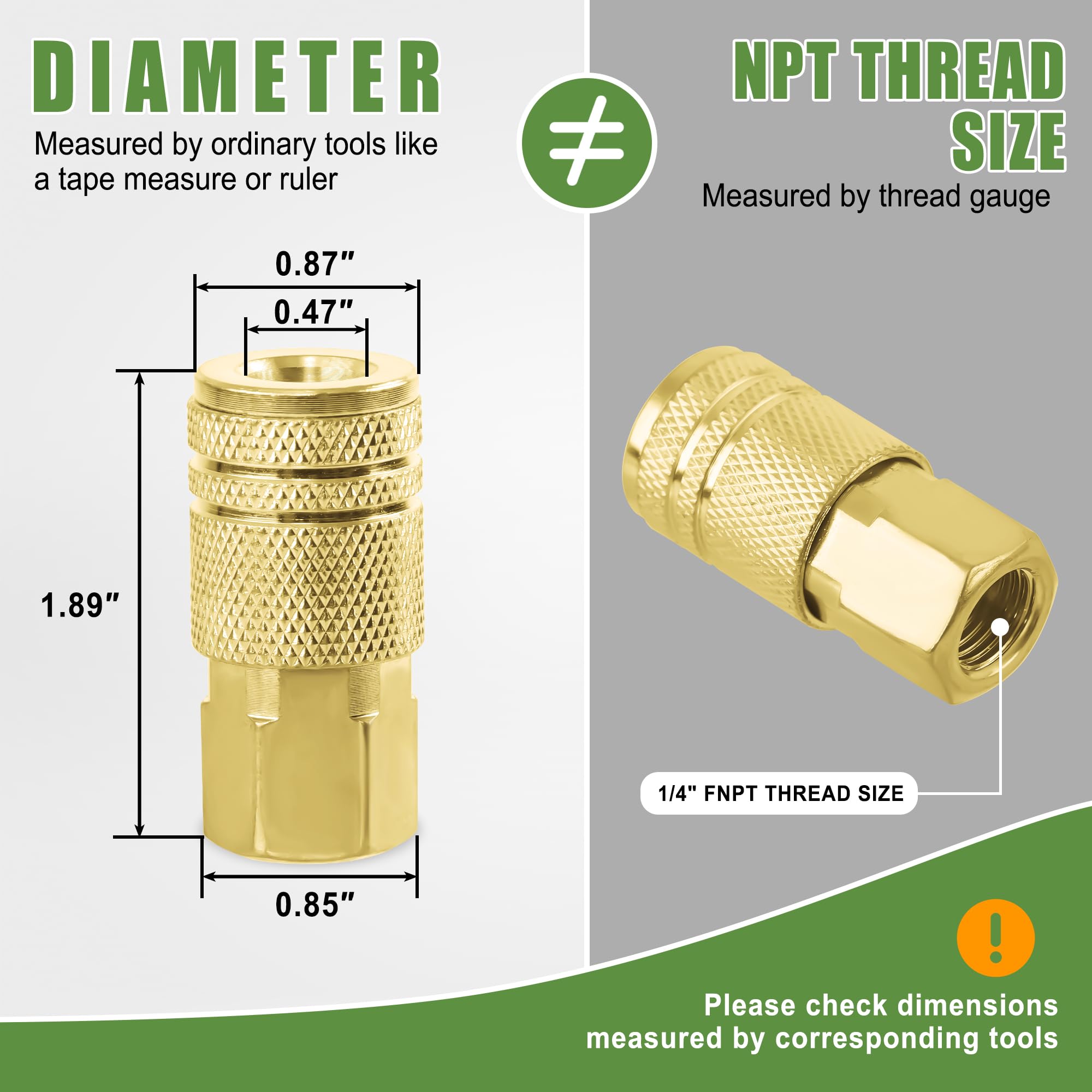 Ailbiuko Air Coupler & Plug Kit,45 Pcs 1/4" NPT Air Tool Fittings Set,Quick Connect Air Hose Fittings Air Compressor Accessories