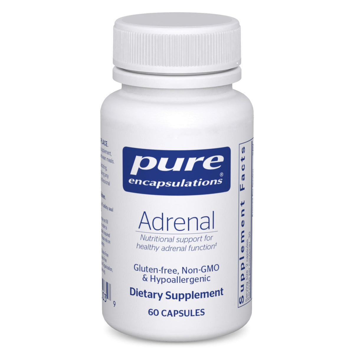 Pure Encapsulations Adrenal Cortex Supplement - Supplement to Support Cortisol Health, Energy Levels, Stress Moderation, and Gland Function - with Bovine Whole Adrenal & Cortex - 60 Capsules*
