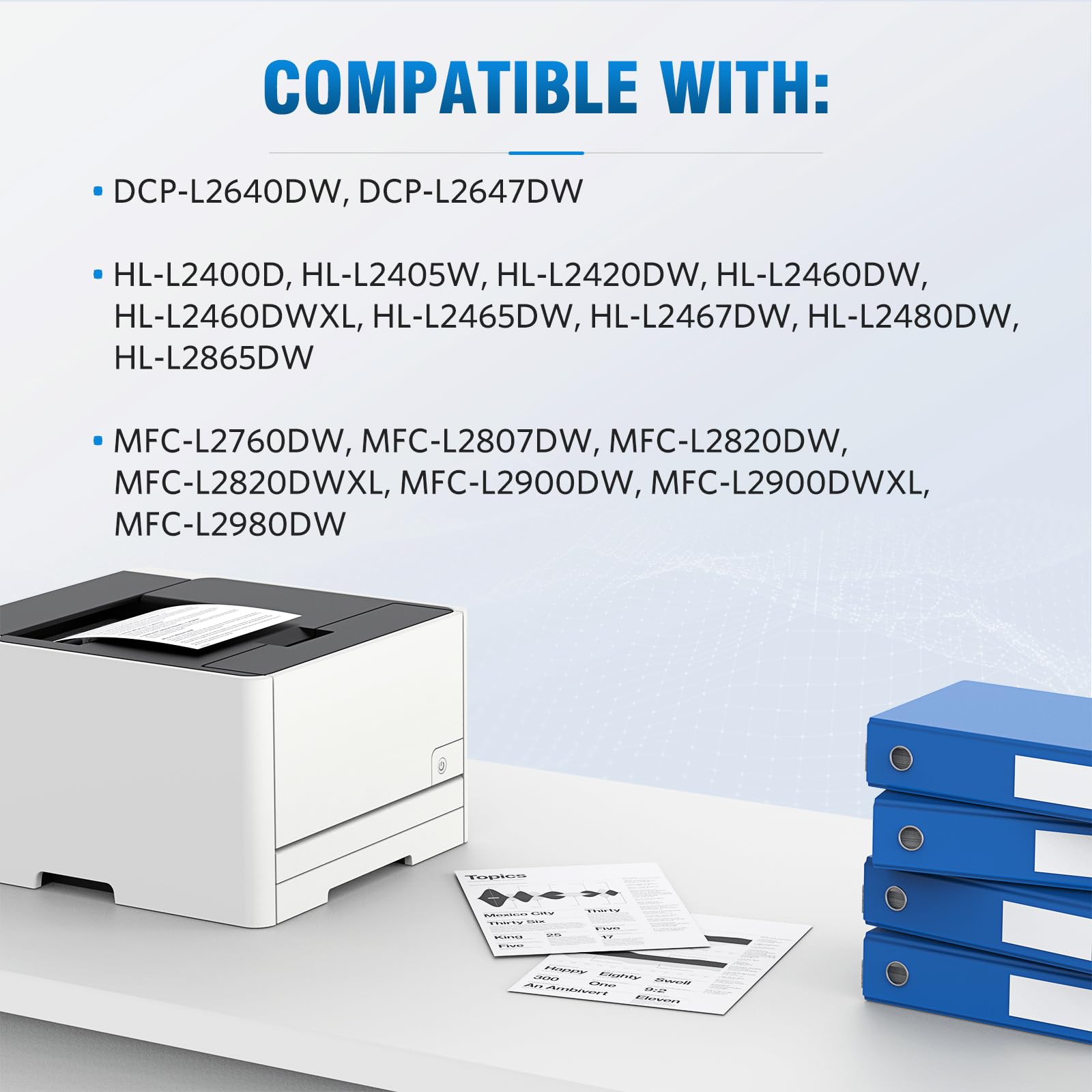 TN830XL Toner Cartridge Compatible Replacement for Brother DCP L2640DW L2647DW HL L2420DW L2460DW L2460DWXL L2465DW L2480DW L2865DW MFC L2820DW L2900DWXL L2980DW (2 Black)