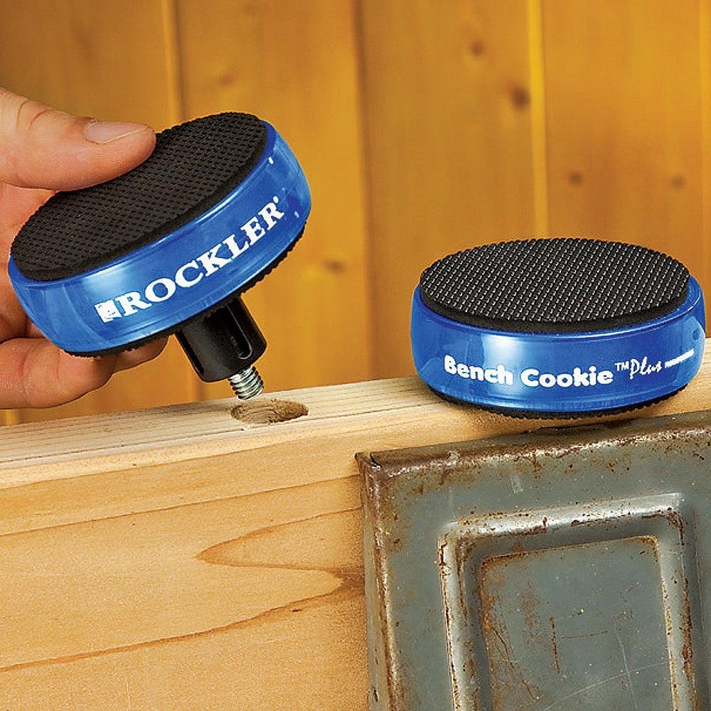 Rockler Work Bench Cookies Plus Work Grippers (4 Pack) – Rockler Bench Cookies Protect Workpiece from Scratches and Benchtop Debris - Woodworking Kit for Most Average-Sized Panels
