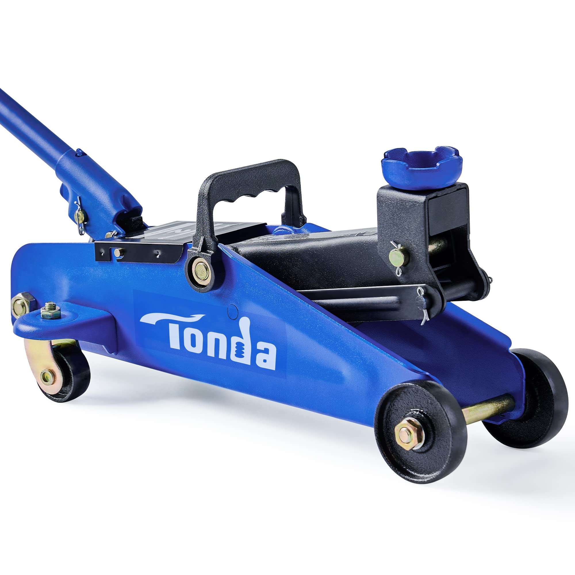 Tonda Floor Jack, Hydraulic Portable Car Jack, 2 Ton (3,800 lb) Capacity, Blue
