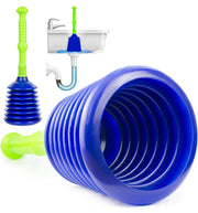 Luigi's Sink Plunger Kitchen - Sink Plunger Bathroom - Drain Bathtub or Shower - Small and Powerful Clog Remover - Commercial Style "Plumbers Plungers" with Large Bellows