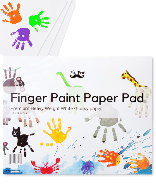 Mr. Pen- Finger Paint Paper, 11 x 14 inches, 22 Sheets, Paint Paper for Kids, Art Paper for Kids, Kids Paint Paper, Paper for Painting Kids, Finger Paint Paper for Toddlers