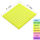 (8 Pads) Lined Sticky Notes 4x6 in Post, 8 Colors Self Sticky Notes Pad Its, Bright Post Stickies Colorful Big Rectangular Sticky Notes for Office, Home, School, Meeting, 40 Sheets/pad