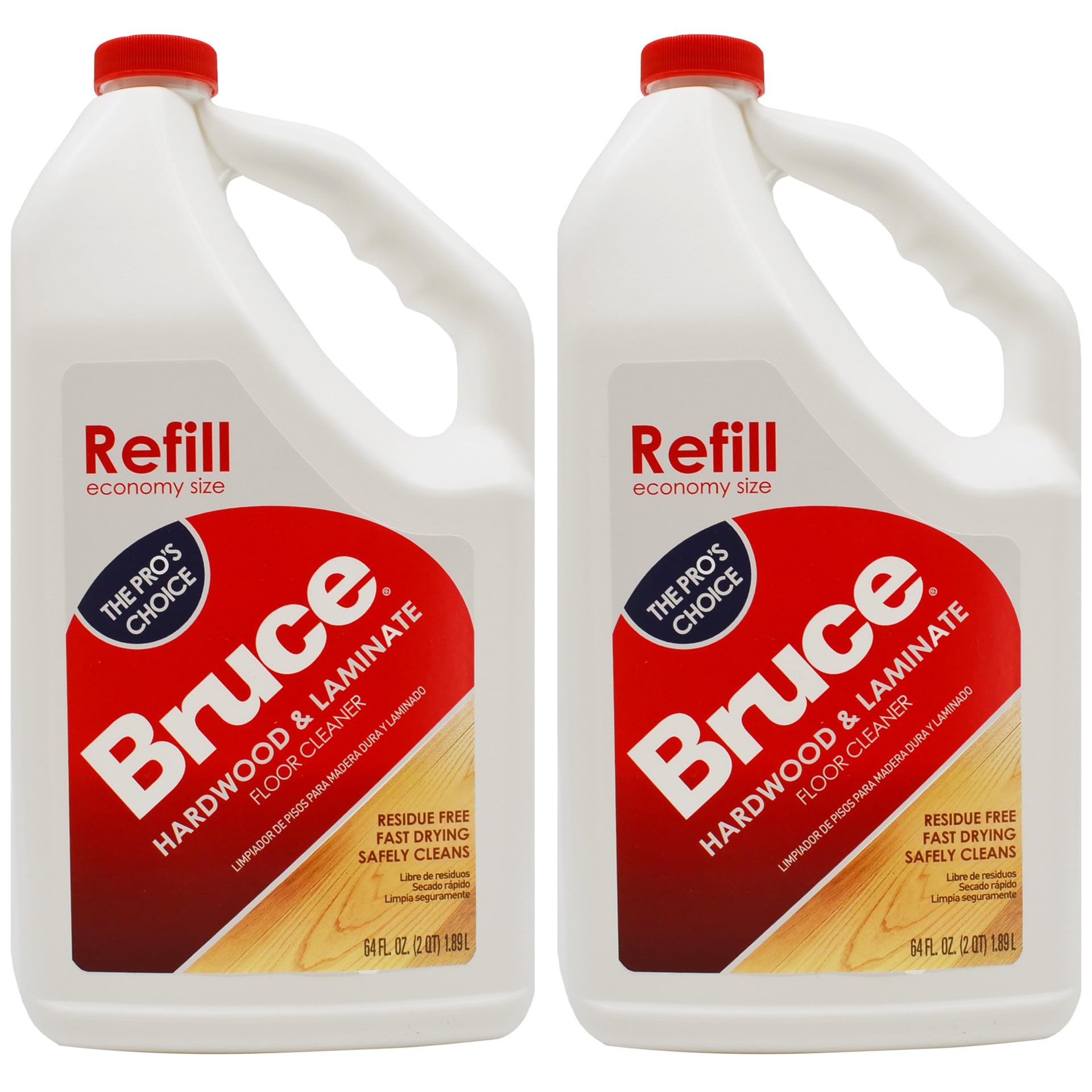 Bruce Hardwood and Laminate Floor Cleaner for All No-Wax Urethane Finished Floors Refill 64oz - Pack of 2