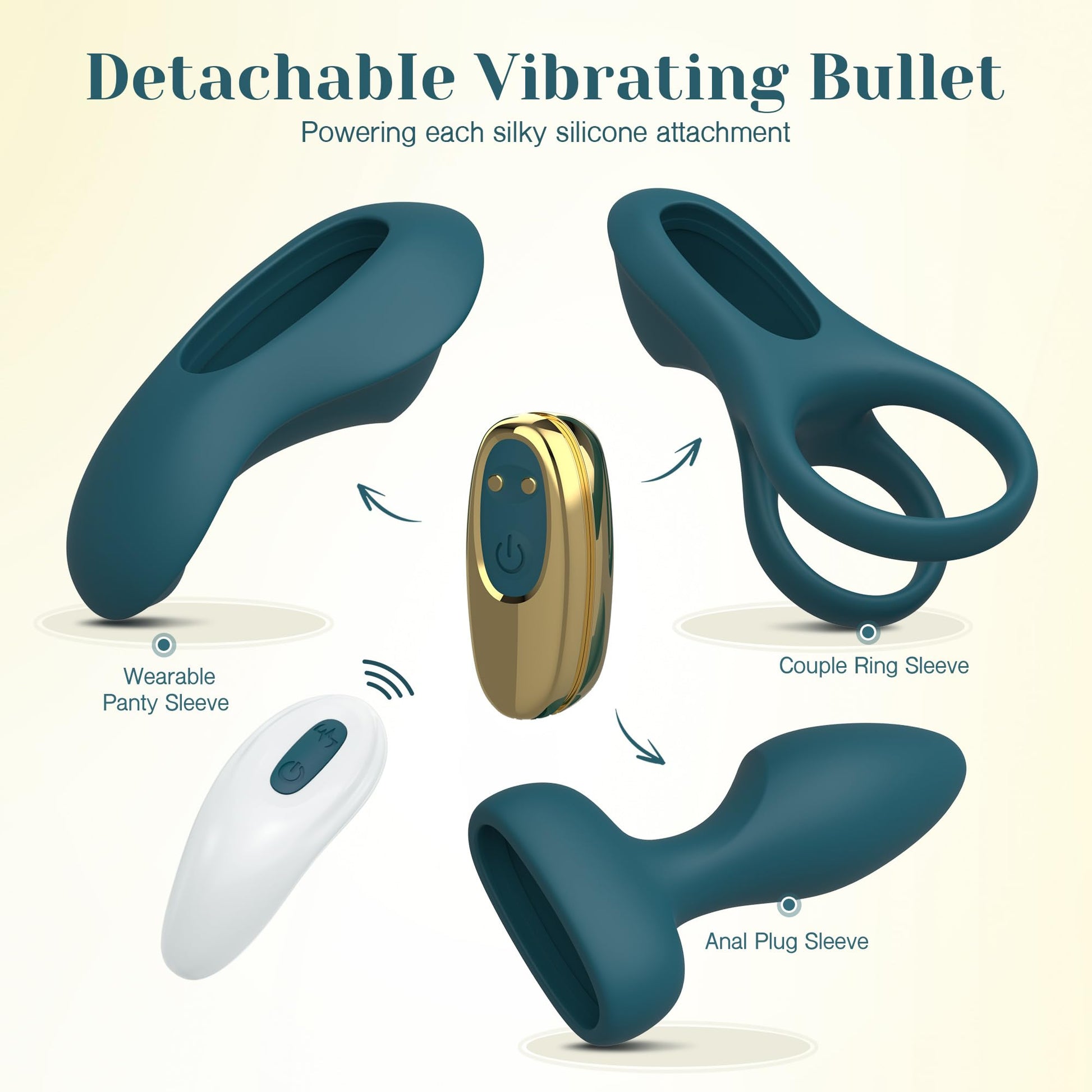 Tracy's Dog Couples Vibrator Kit - Includes Vibrating Cock Ring, Panty Vibrator & Butt Plug with Removable Rechargeable Bullet, Remote-Controlled Adult Sex Toy Set for Women & Couples Pleasure Play