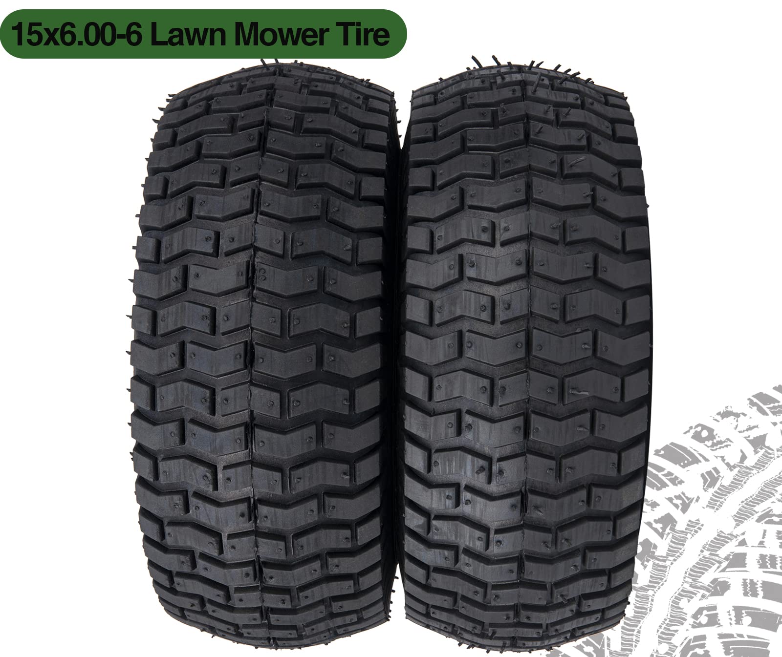 15x6.00-6 Lawn Mower Tire and Wheel Front Tire Compatible with John Deere Craftsman Husqvarna Riding Mowers Lawn Tractors