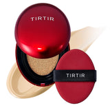 TIRTIR Mask Fit Red Cushion Foundation | Full coverage, Weighless, Skin fit, Satin Glow Finish, Korean cushion foundation (#21N Ivory, 0.63 Fl Oz (Pack of 1))