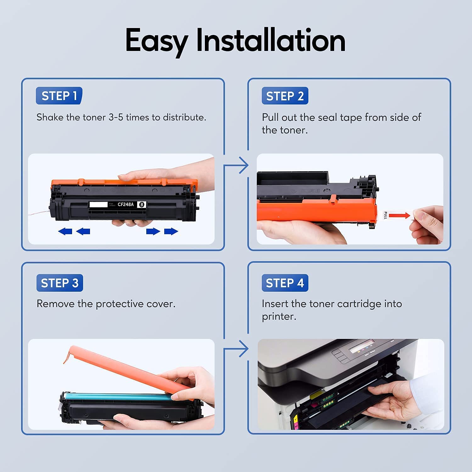 12A Toner Cartridge Replacement for HP 12A Q2612A Work with HP Laserjet 1020 1022 1012 1010 1015 1018 1022n 1022NW 3015 3030 3020 3050 3052 3055 M1005 M1319 M1319F Printer（2-Pack，Black）