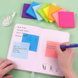 6 Pads Lined Sticky Notes 3x3 Sticky Notes with Lines Self-Stick Note Pads 6 Bright Multi Colors,100 Sheet/Pad