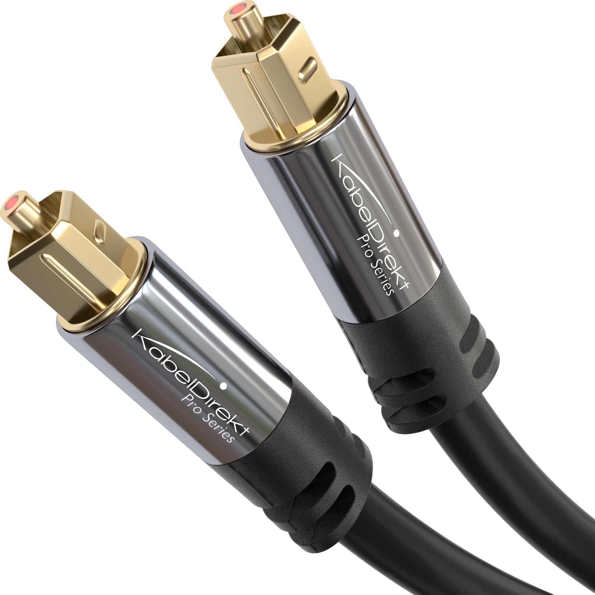 KabelDirekt TOSLINK - Optical Audio Cable - 6ft - Fiber Optic Cord, S/PDIF Digital Audio Optical Cable for Soundbar, Stereo Systems, Home Cinema, Xbox One/PS4 - Designed in Germany