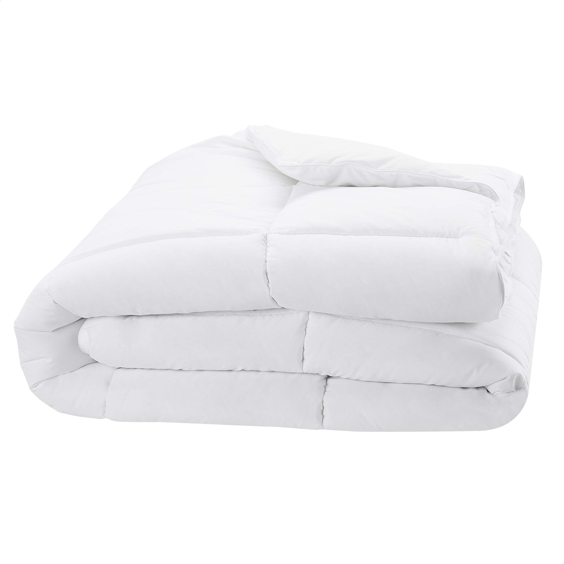Amazon Basics White Down Alternative Comforter and Duvet Insert with Corner Tabs (Full/Queen, Light)