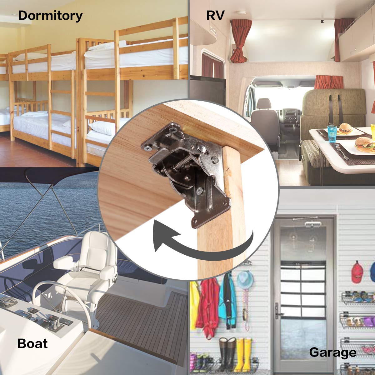 4 Pack Locking Hinge for Folding Table Brackets, Heavy Duty Folding Brackets 90 Degree Self Locking Folding Hinge for Table Legs Furniture
