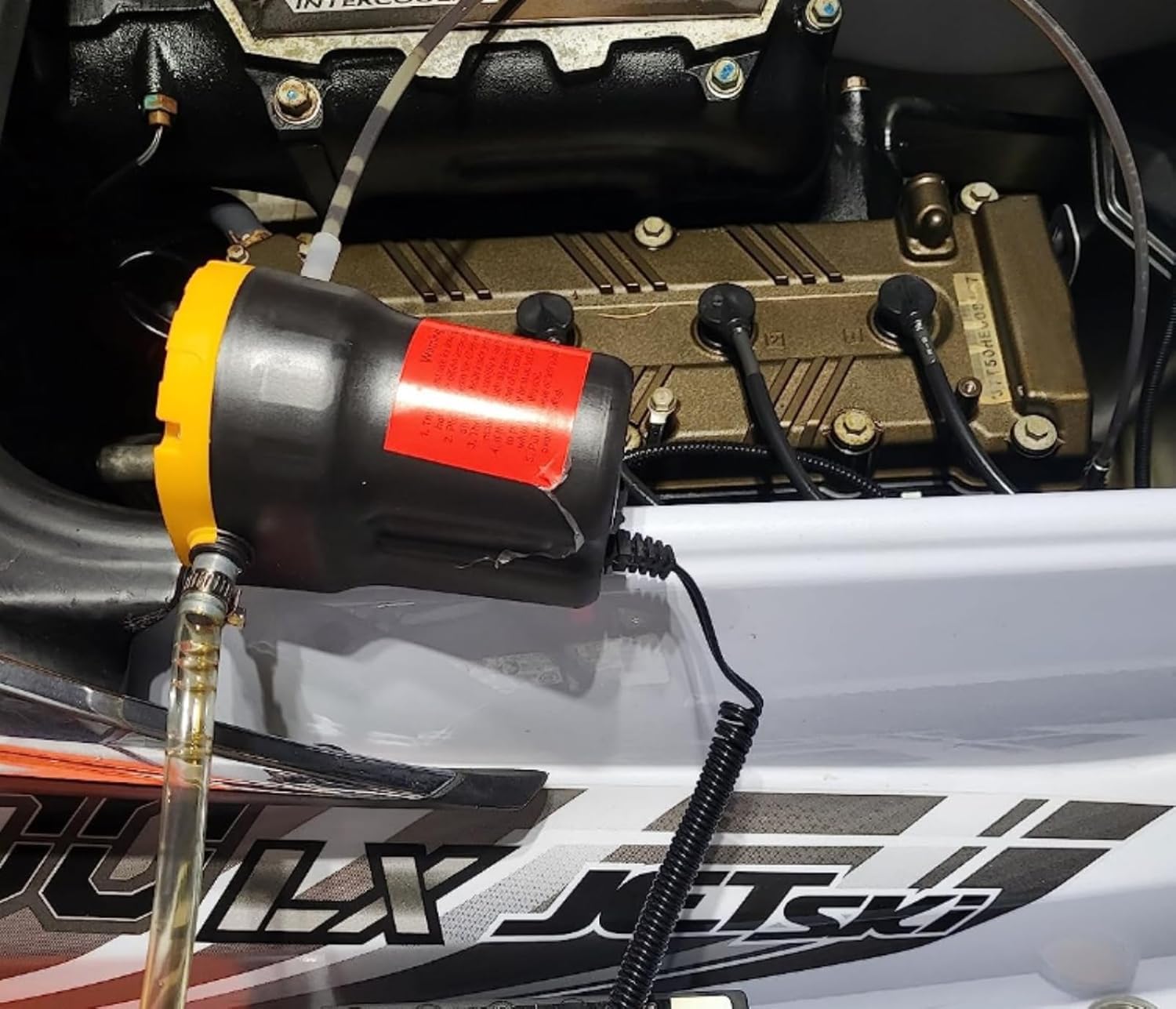 Amarine Made Oil Pump, Oil Extractor Pump 12V, 60w Oil Removal Pump for Oil Change, Electric Transfer Oil Pump, Easily Scavenge Oil from Cars, Motorcycles, RVs, Boats, and lawn Equipment