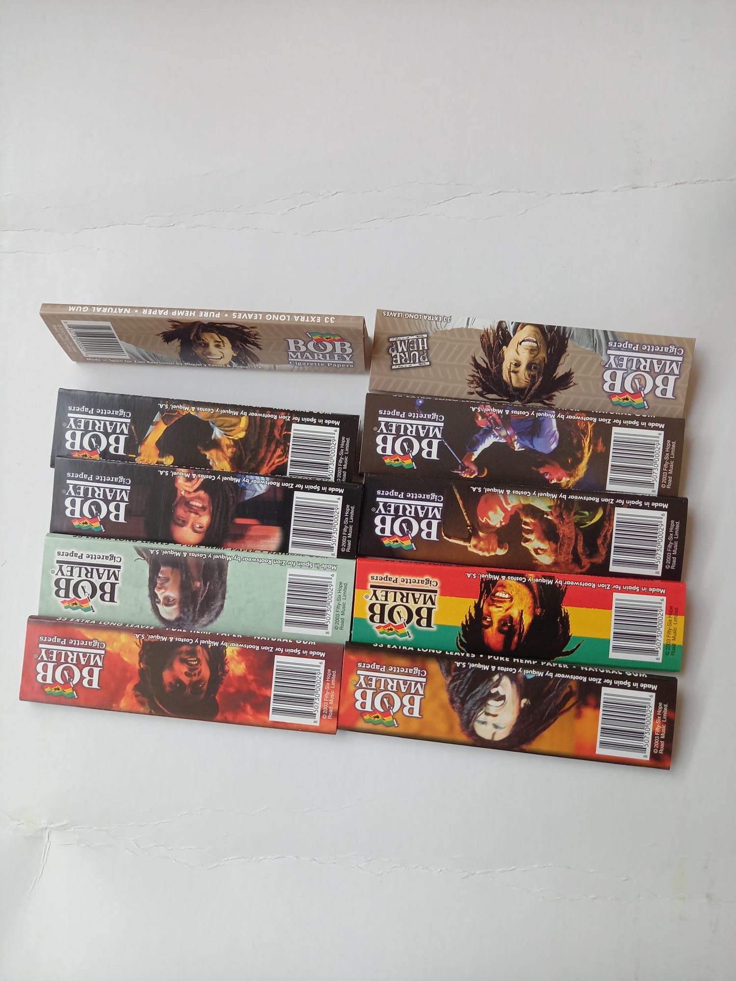 (10) Bob Marley King Rolling Paper 110mm Cigarette Smoking Paper