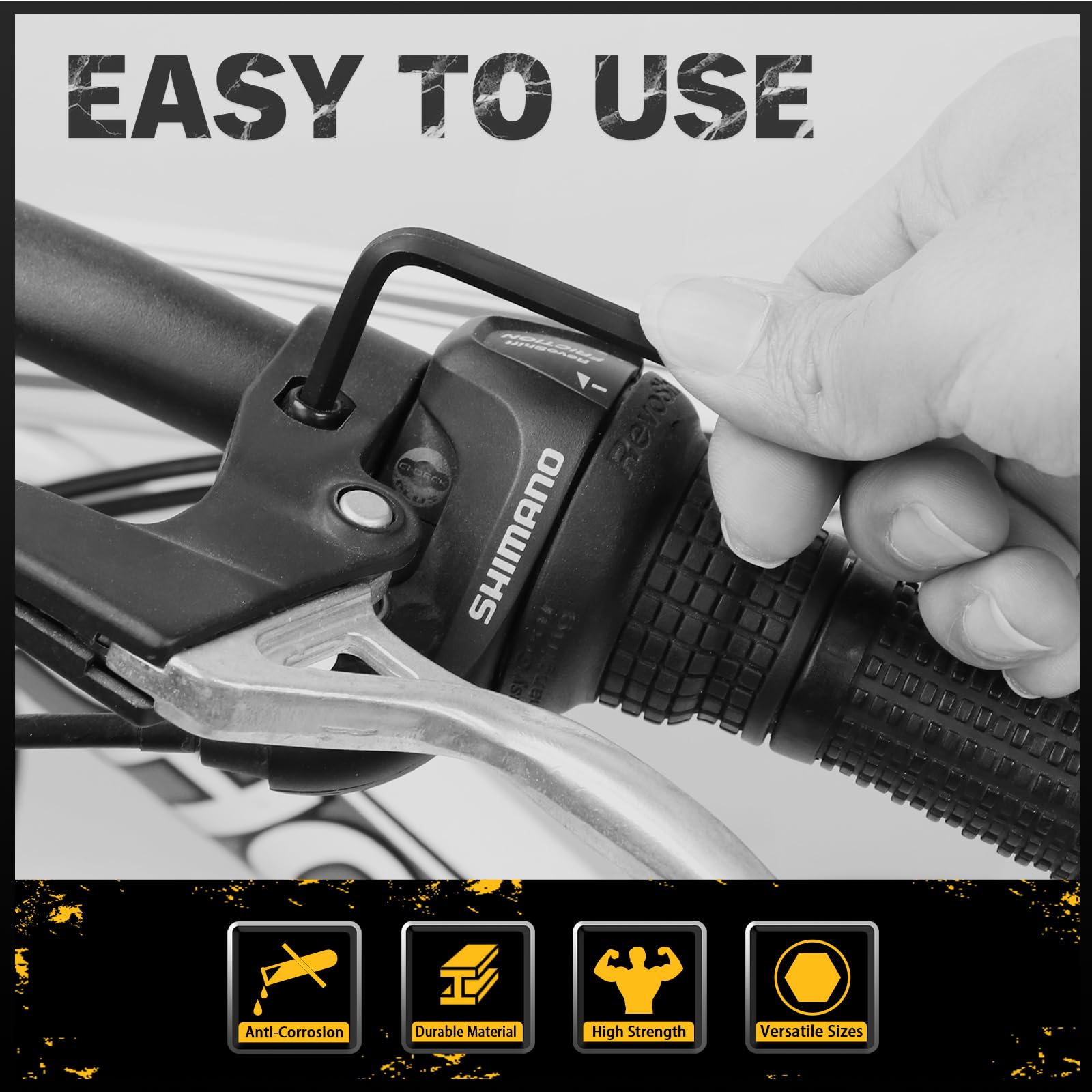 31-Piece Hex Key Set - Allen Wrench Set, SAE and Metric Allen Keys MM(0.7mm-10mm) SAE(0.028"-3/8) Heat-Treated, Torque Handle, High Leverage, Long & Short Keys, Easy Organization