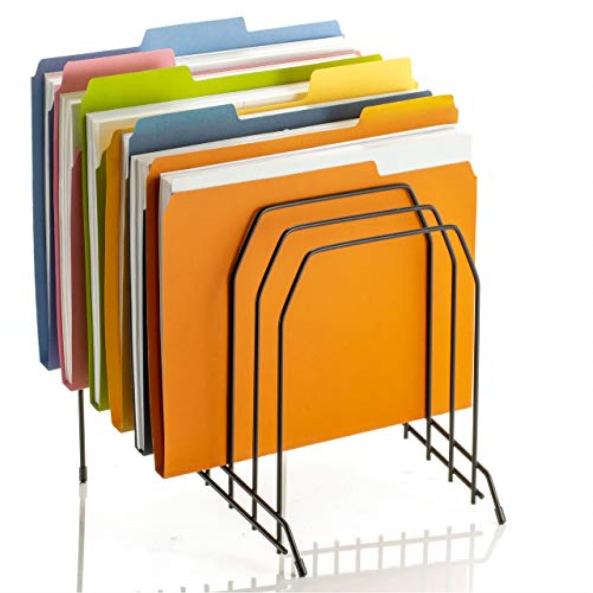 Officemate Large Incline 8 Compartment Wire Caddy, Black, 8.5 x 10.375 x 12.625 Inches