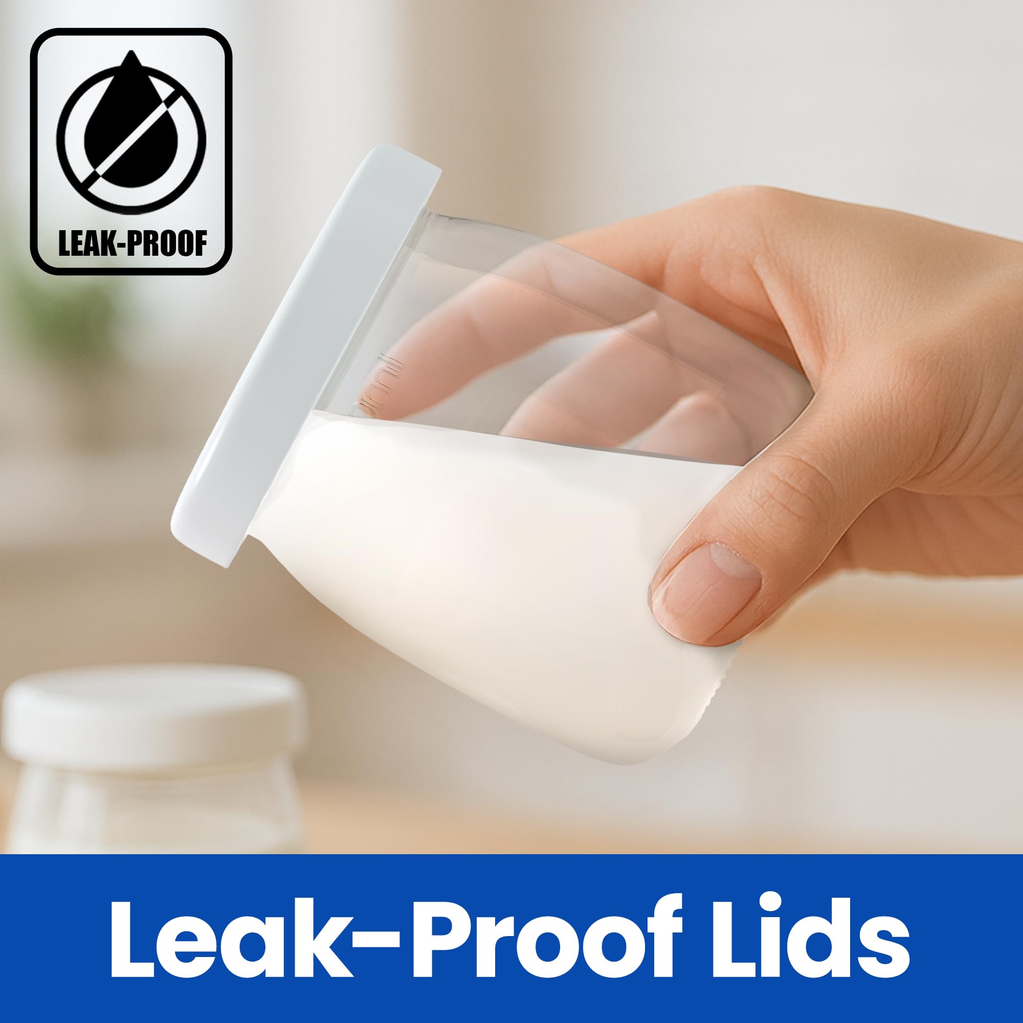 Ultimate Yogurt Jars - Make More Delicious Yogurt! 8 Count Small Glass Yogurt Cups With Lids - 100% BPA Free, Airtight & Dishwasher Safe! Perfect Containers for Yoghurt, Oatmeal, Pudding, or Jello