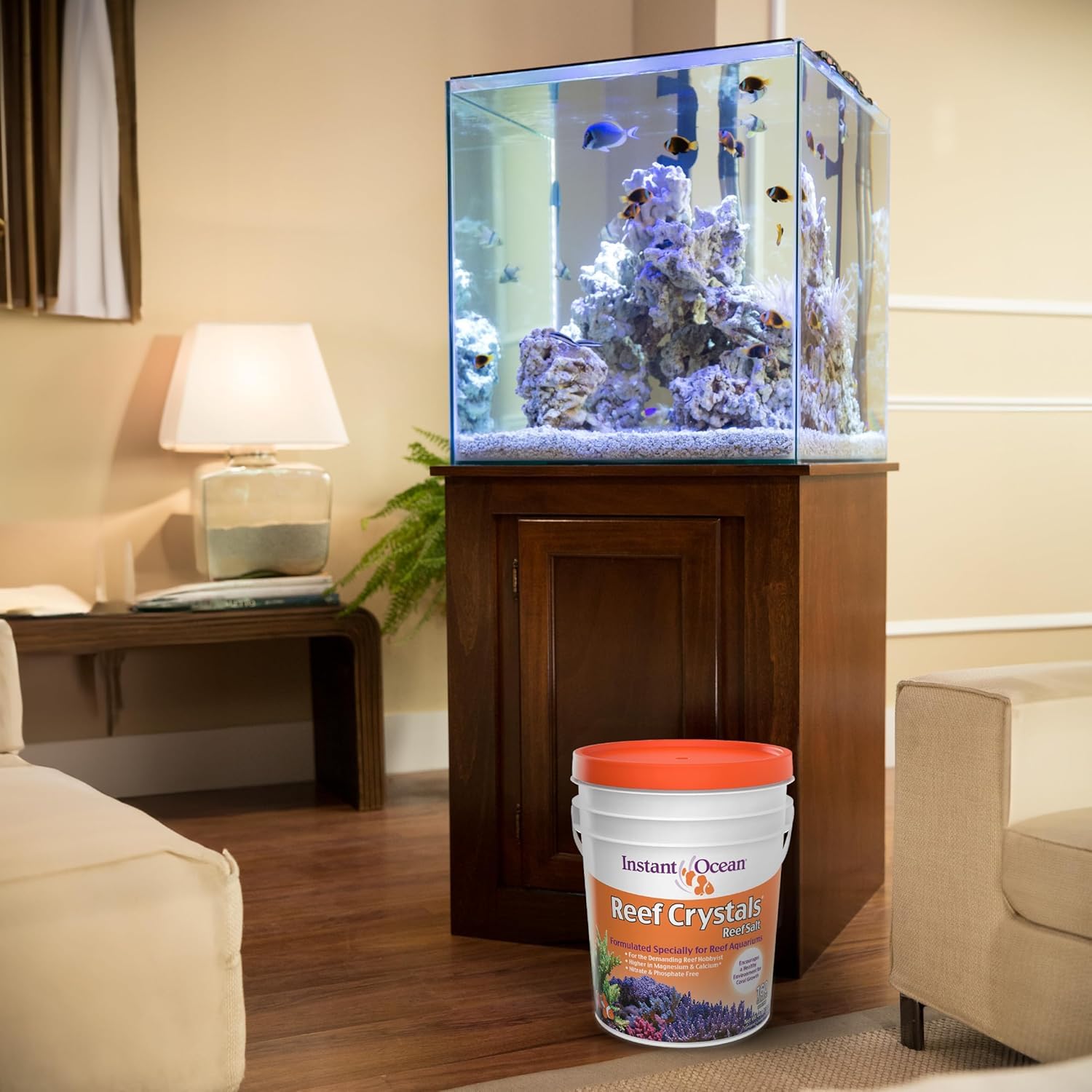 Instant Ocean Reef Crystals Reef Salt For 160 Gallons, Enriched Formulation For Aquariums