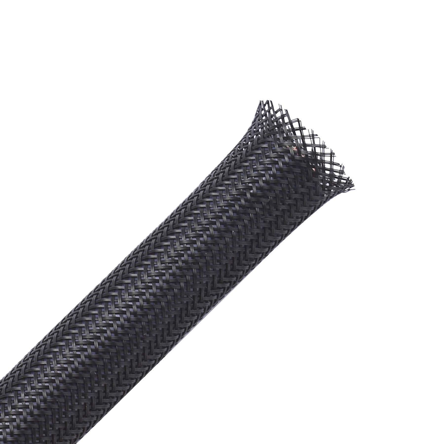 100ft - 1/4 inch PET Expandable Braided Sleeving – Black – Alex Tech Braided Cable Sleeve