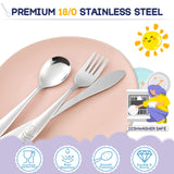 VITEVER 10-Piece Toddler Utensils, Kids Stainless Steel Silverware Set, Children Safe Forks and Spoons - Mirror Polished, Dishwasher Safe