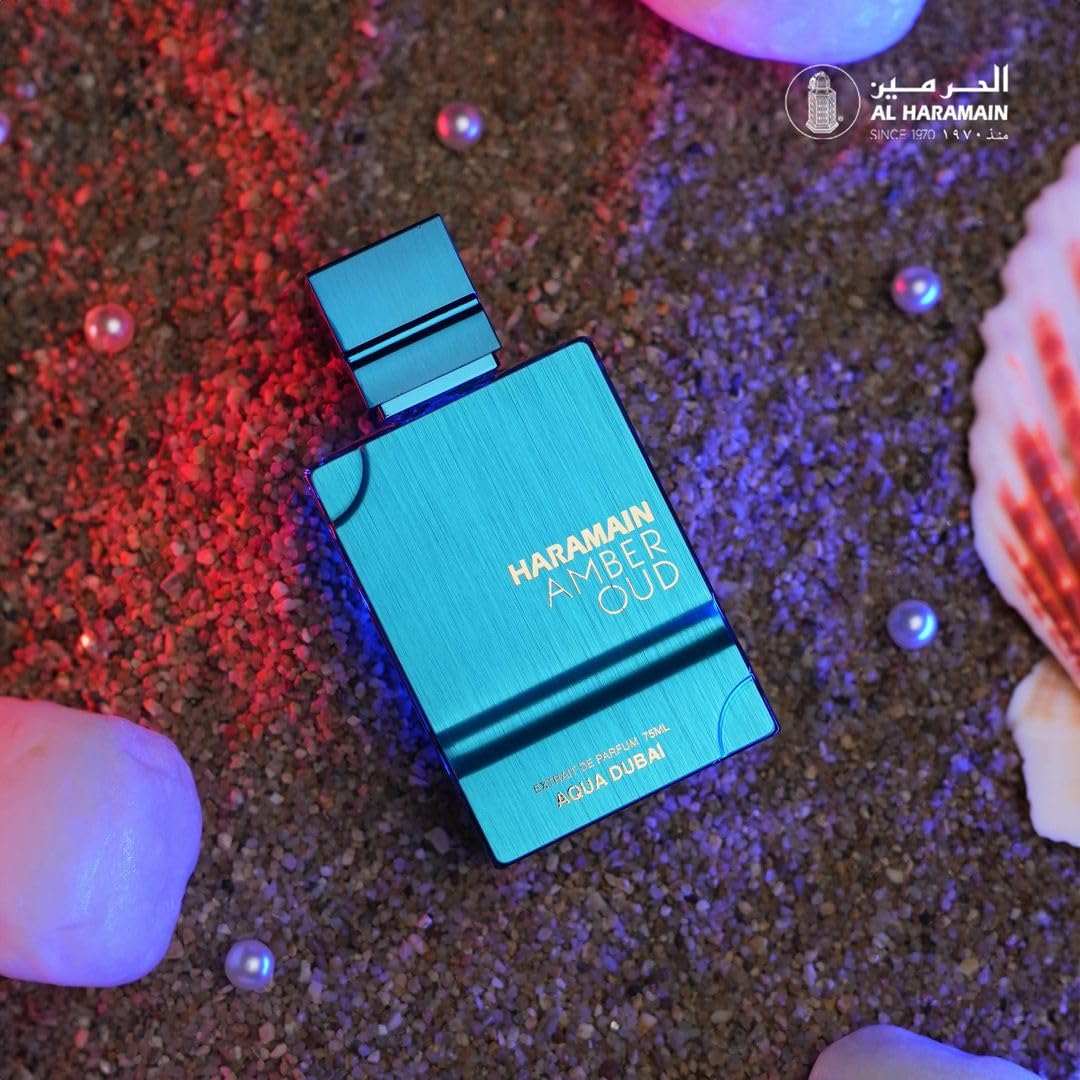 Al Haramain Amber Oud - Aqua Dubai - Cologne for Men and Women - Bergamot, Amber, Musk Fragrances - Long Lasting Perfume for Men and Women - 2.5 oz