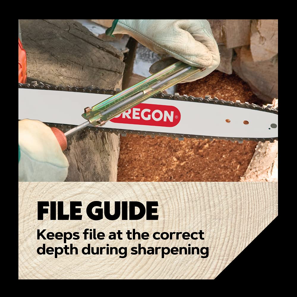 Oregon Universal Chainsaw Field 7pc Sharpening Kit - Includes 5/32", 3/16", and 7/32" Round Files, 6" Flat File, Handle, Filing Guide, and Travel Pouch (617067)