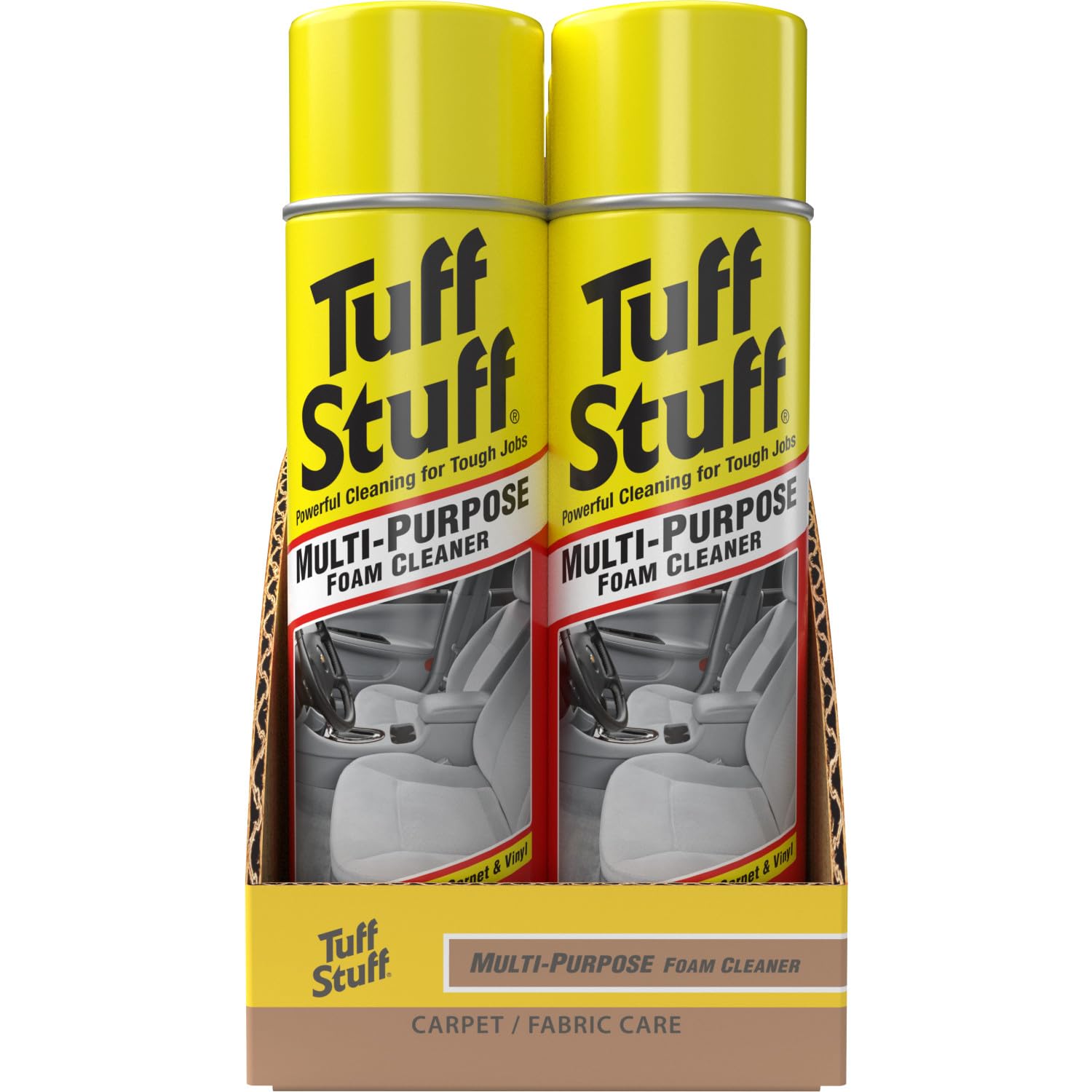 Tuff Stuff Multi-Purpose Foam Cleaner, Use on Car Interior, Furniture, Carpet, 22 Oz Each