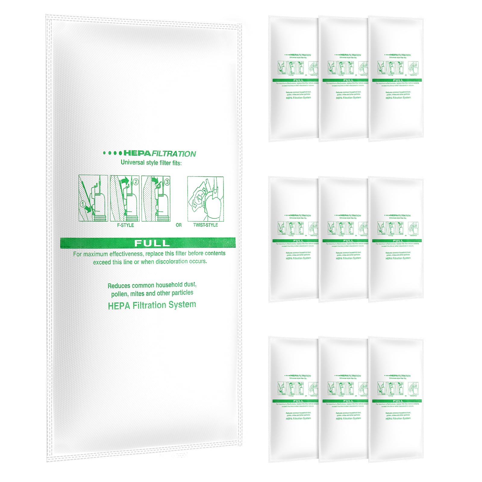 10 Pack 204814 Micron Magic HEPA Filter Plus Bags Compatible with KB Vacuums 205811 - Models G4, G5, G6, Ultimate G Series, Diamond Edition, Sentria, Sentria II, Avalir, Avalir II