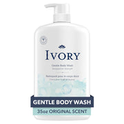 Ivory Body Wash, Designed for the Whole Family, Gentle Formula, Free of Dyes Heavy Perfumes Parabens Phthalates & Silicones, Original Scent, 35 oz