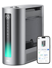 Dreo 6L Humidifiers for Bedroom, Smart Warm & Cool Mist for Large Room, 60Hr Quiet Runtime Ultrasonic Oil Diffuser for Baby, Plant, Humidity Sensor, Indicator Light, 12H Timer, Google/Alexa, HM713S
