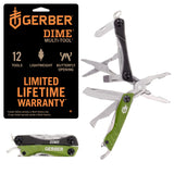 Gerber Gear Dime 12-in-1 Mini EDC Multitool - Needle Nose Pliers, Pocket Knife, Keychain, Bottle Opener - Gifts for Men, EDC Gear and Equipment - Black