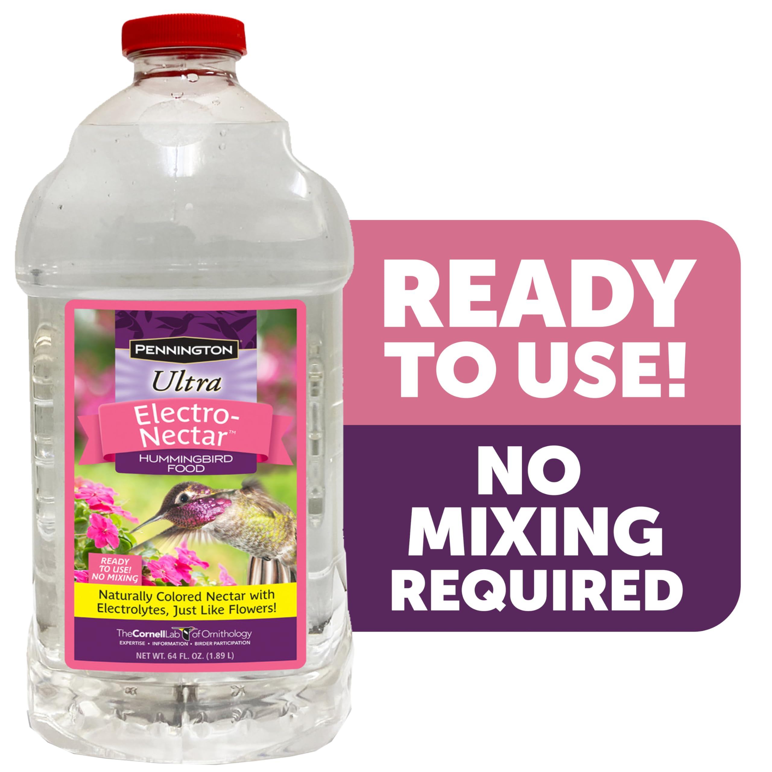 Pennington 100543828 ElectroNectar Hummingbird Food Ready to Use, Clear