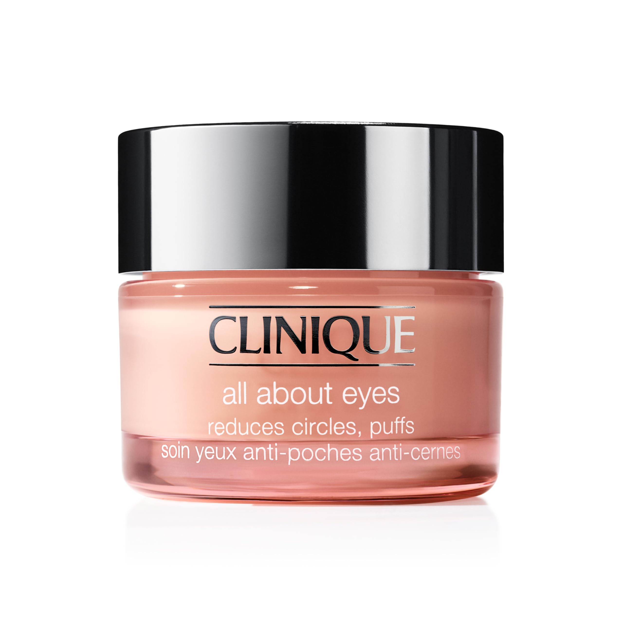 Clinique All About Eyes Lightweight Eye Cream With Vitamin C | Hydrating, Brightening, Depuffing + Dark Circle Reducing, Mini Travel Size, 0.5 fl. oz.