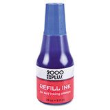 2000Plus Refill Ink for Self-Inking Stamps, 25cc (0.9 oz) Squeeze Bottle, Blue - COS032961