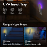 PTHOBEK Fruit Fly Traps Indoor Night Light, Sticky Glue Bug Zapper for Fruit Flies, Moths, Gnats, Mosquito Trap, Multi-Functional Sense Bug Light