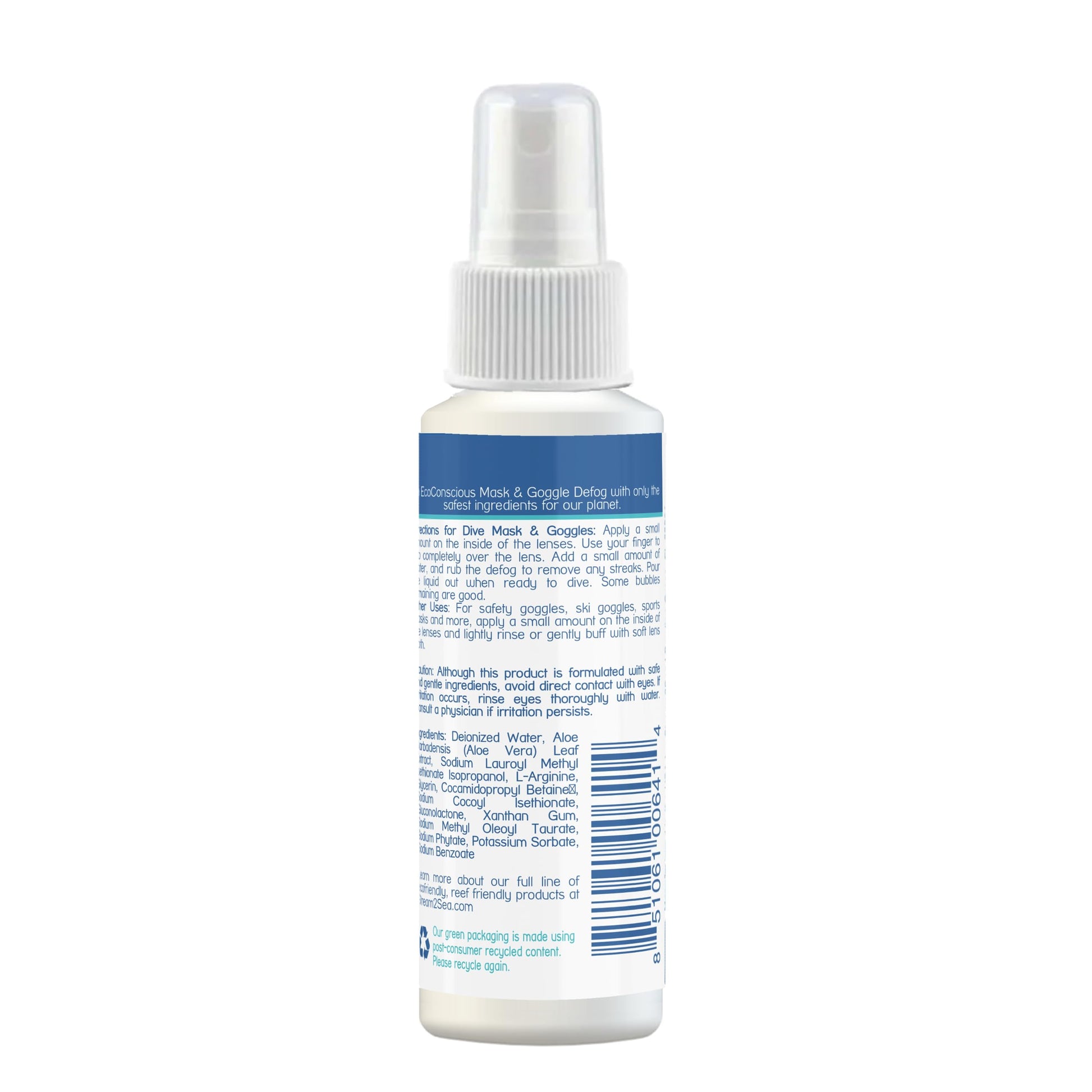 Reef Safe Anti-Fog Spray for Snorkel Masks & Swim Goggles - Defogs Glasses & Masks