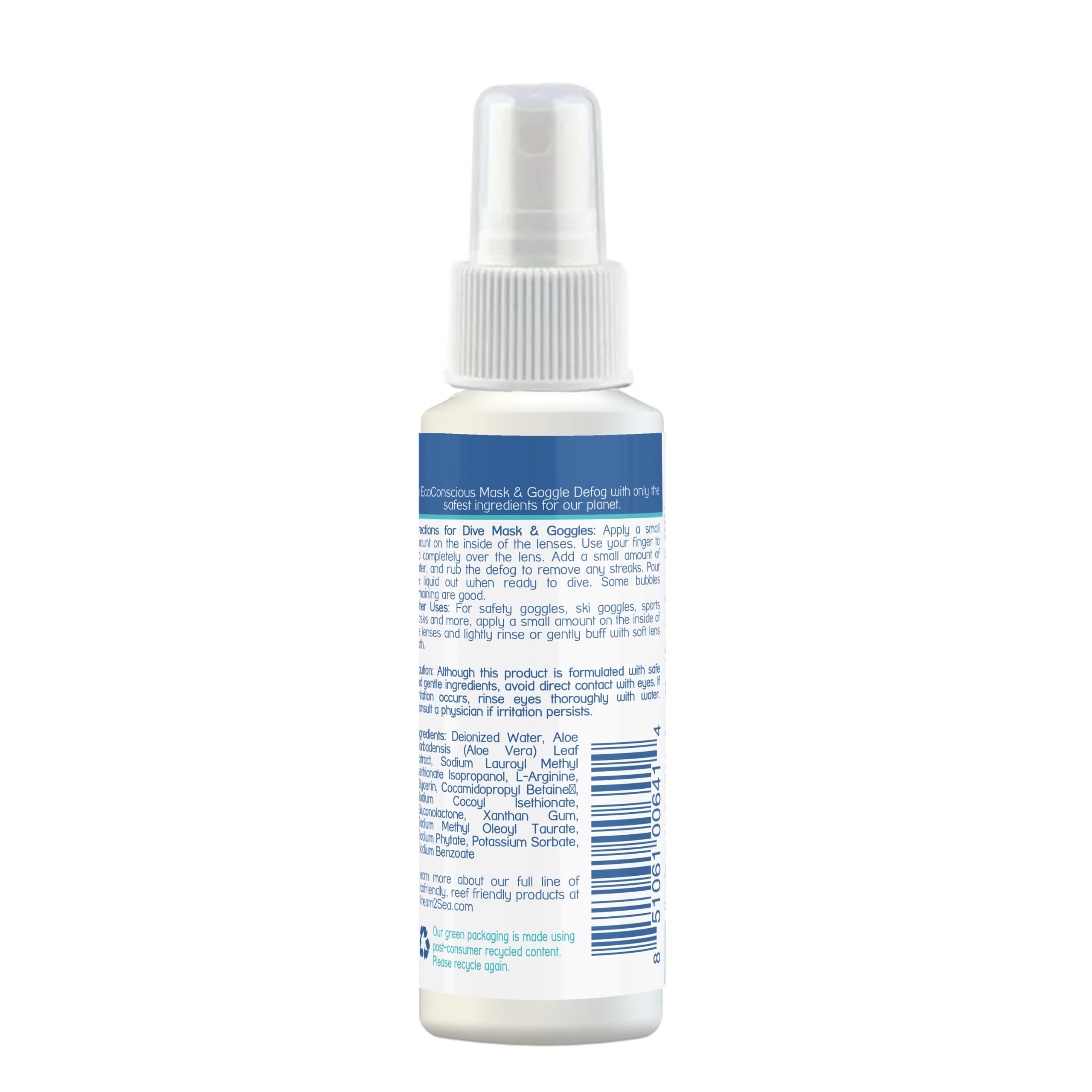 Reef Safe Anti-Fog Spray for Snorkel Masks & Swim Goggles - Defogs Glasses & Masks