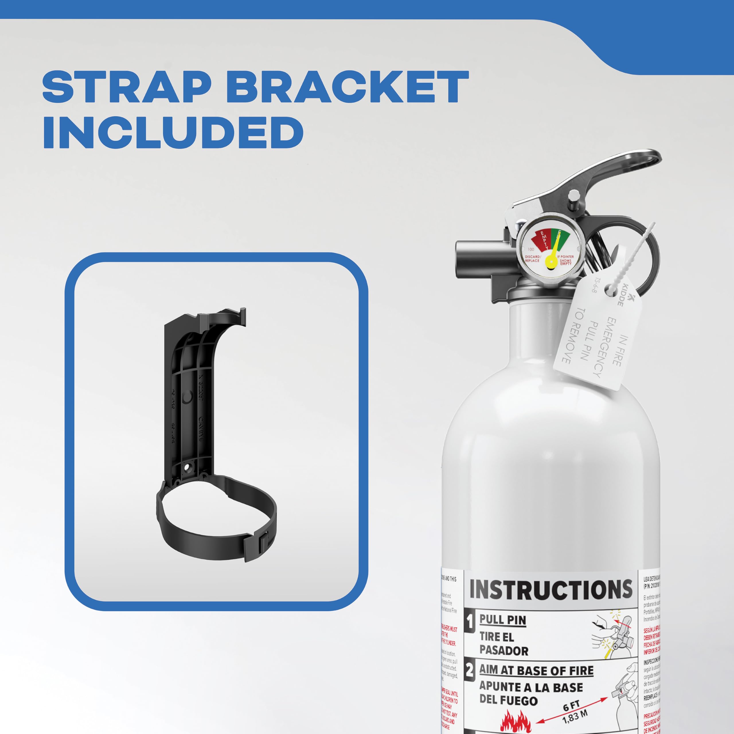 Kidde Fire Extinguisher for Boats, Single-Use 5BC