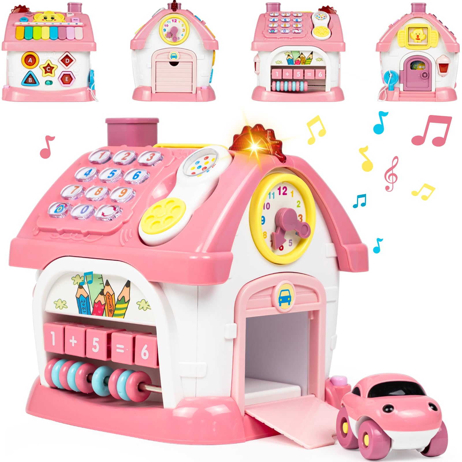 Marstone Toddler Toys for 1 Year Old Girl Gifts: First 1st Birthday Gifts for Girls and Boys, 8-in-1 Musical Learning House Baby Toys 6-12 12-18 Months, Educational Toddler for Ages 0-2