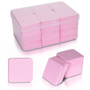 1080PCS Lint Free Nail Wipes- Non-Woven Soft Nail Polish Remover Pads, Nail Polish Remover Wipes Pink- Lint Free Wipes for Nail Polish Remover, Eyelash Extensions and Nail Art- DIY Nail Supplies