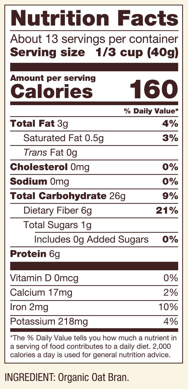 Bob's Red Mill Organic Oat Bran, 18oz (Pack of 4) - Non GMO, Vegan, Kosher