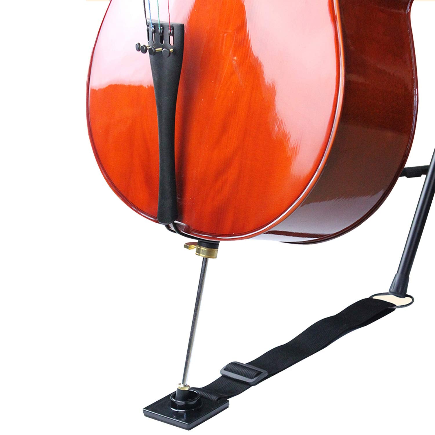 Farcaya Cello Endpin Anchor Non-slip Stopper Rest Holder Stand Antiskid Device Adjustable Strap with Thick Pad