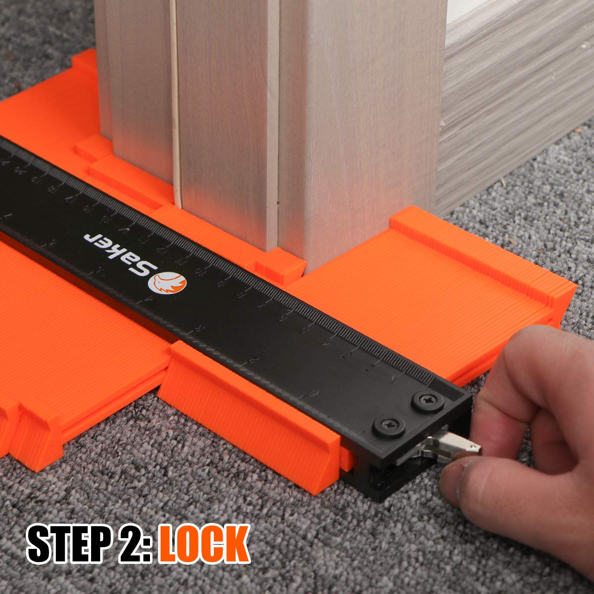 Saker Contour Gauge Duplication-Adjustable Lock-Precisely Copy Irregular Shape-Irregular Woodworking Tracing-Must Have Tool Christmas Gifts for DIY Handyman Men Husband Dad 10 Inch+5 Inch