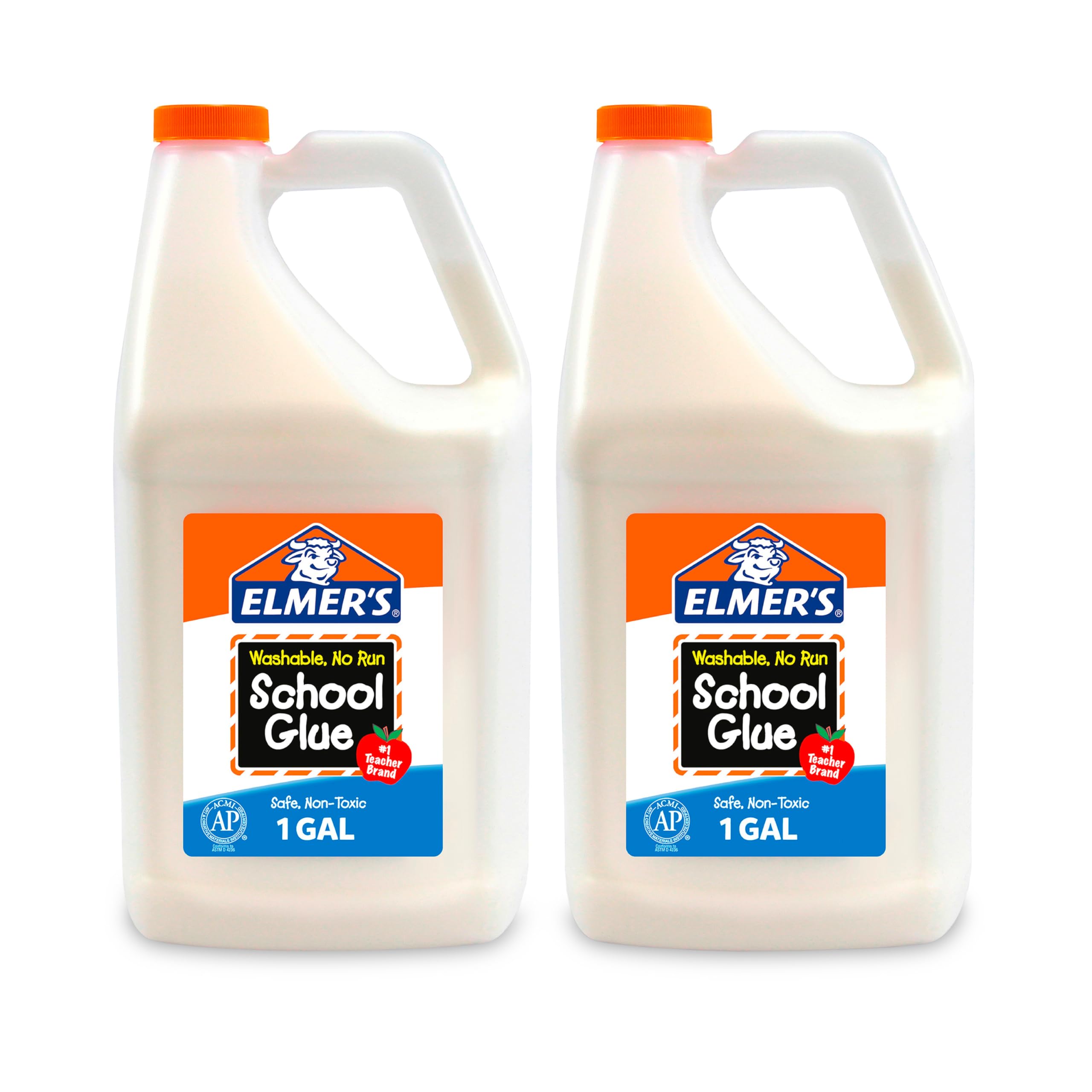 Elmer's Liquid School Glue, Washable, 1 Gallon, 2 Count - Great for Making Slime