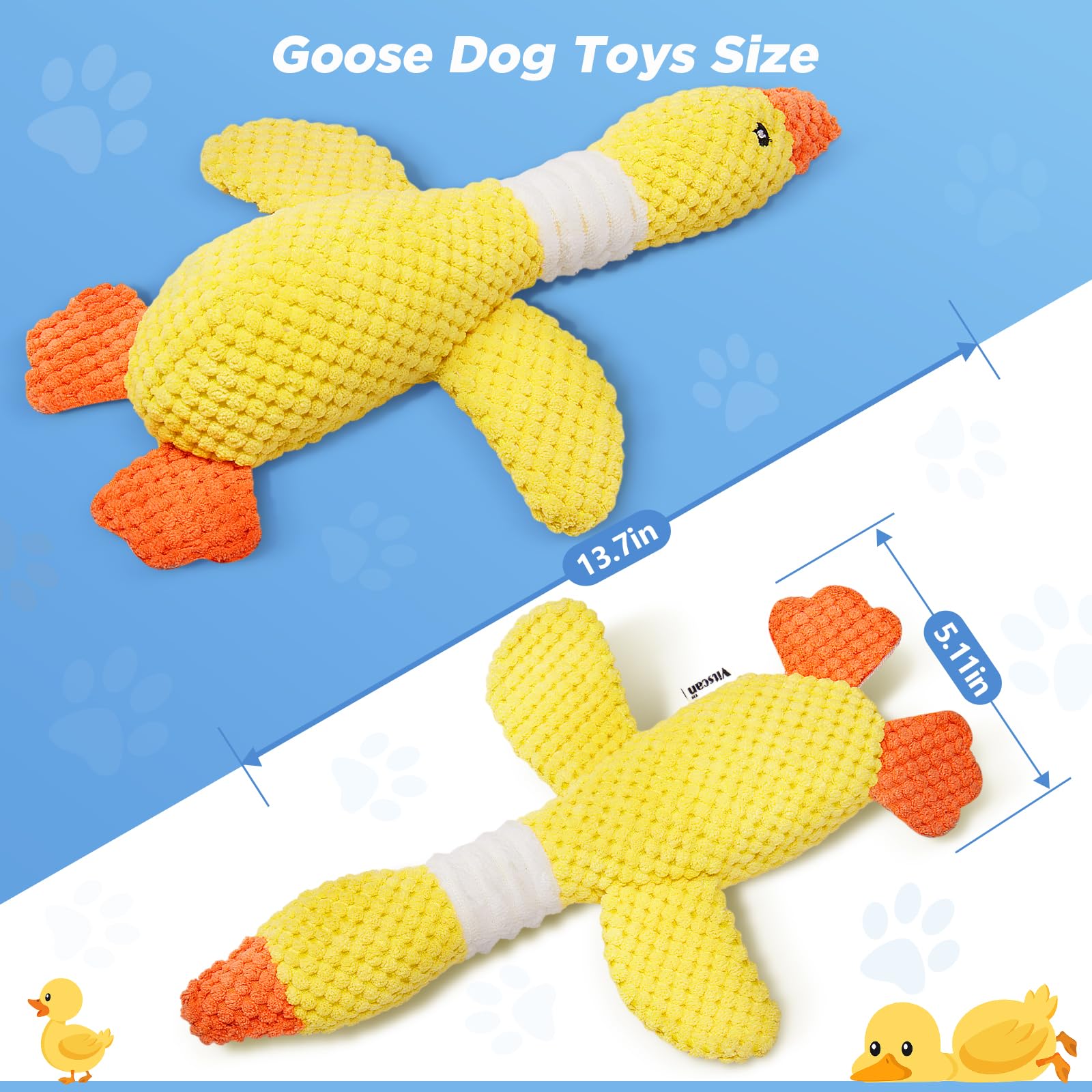 Vitscan Durable Dog Toys for Aggressive Chewers Large Breed/Dog Chew Toy/Indestructible Tough Squeaky Dog Toys/Interactive Dog Toys for Large Dogs/Plush Puppy Toys/Puppy Chew Toys for Teething