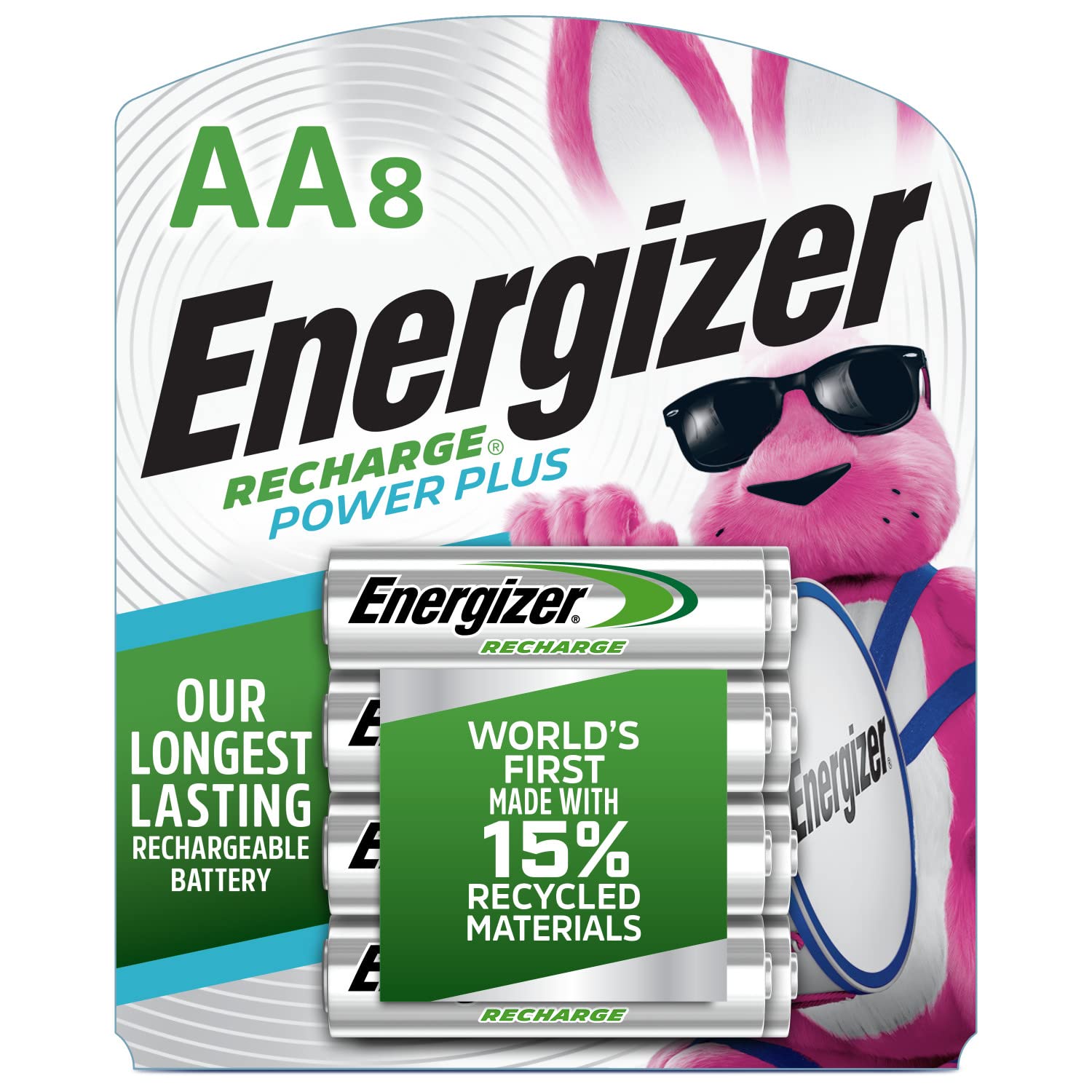 Energizer Rechargeable AA and AAA Battery Charger with 4 Rechargeable AA Batteries, Recharge Value Battery Charger for Double A Batteries and Triple A Batteries