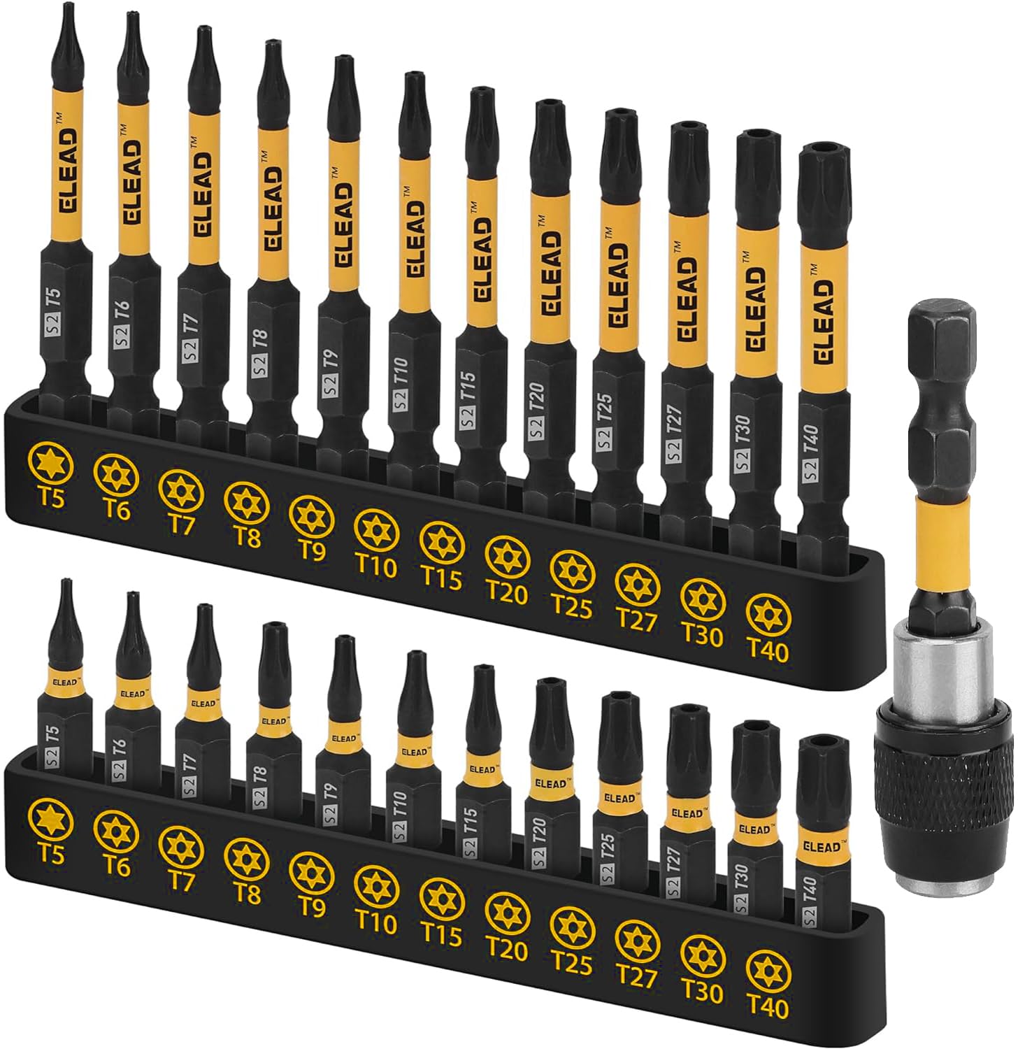 Tamper Proof Torx Bit Set: 25 Pieces T4-T40 Torx Bits Set | Torx Security Bit Set | Security Torx Bit Set | Star Bits Set | 1/4 Hex Torx Screwdriver Bit Sets