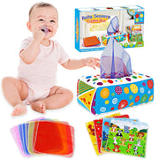 Aiduy Baby Toys 6 to 12 Months - Baby Tissue Box Toys Montessori Toys for Babies 6-12 Months Soft Crinkle Infant Sensory Toys for 1 Year Old Early Learning Toys Baby Boys Girls Gifts