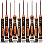 Torx Screwdriver Set of T2-T15, TECKMAN 10-Piece Magnetic Small Torx Security Screwdrivers with T2 T3 T4 T5 T6 T7 T8 T9 T10 T15 Star Screwdriver Tool Kit for Xbox,PS3,PS4,Knife,Computer & Other Device